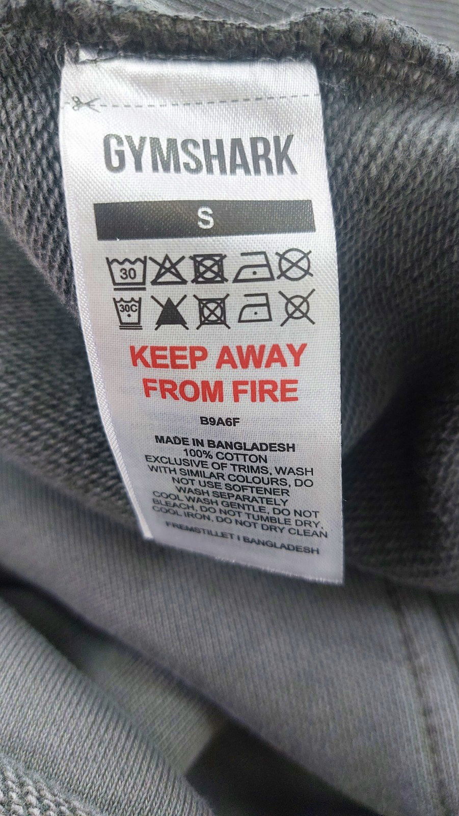 Gymshark Grey Cropped Sweatshirt UK S