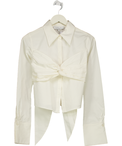 L'academie White Back Tie Shirt UK S