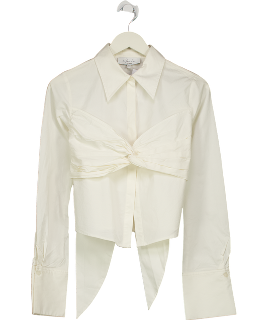 L'academie White Back Tie Shirt UK S