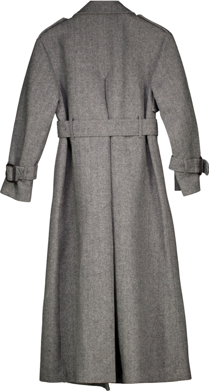 Karen Millen Grey Wool Blend Double Breasted Coat UK 6