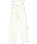 The Couture Club White Zip Pocket Details Cargos UK 6