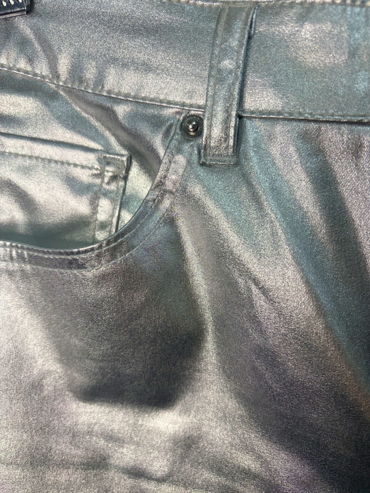 H&M Silver Metallic Trousers EU 38