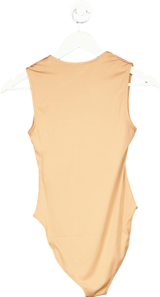 New Look Beige Slinky Square Bodysuit UK 6