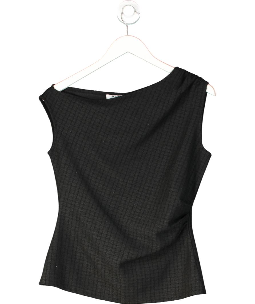 NA-KD Black Bouclé Sleeveless Top UK S