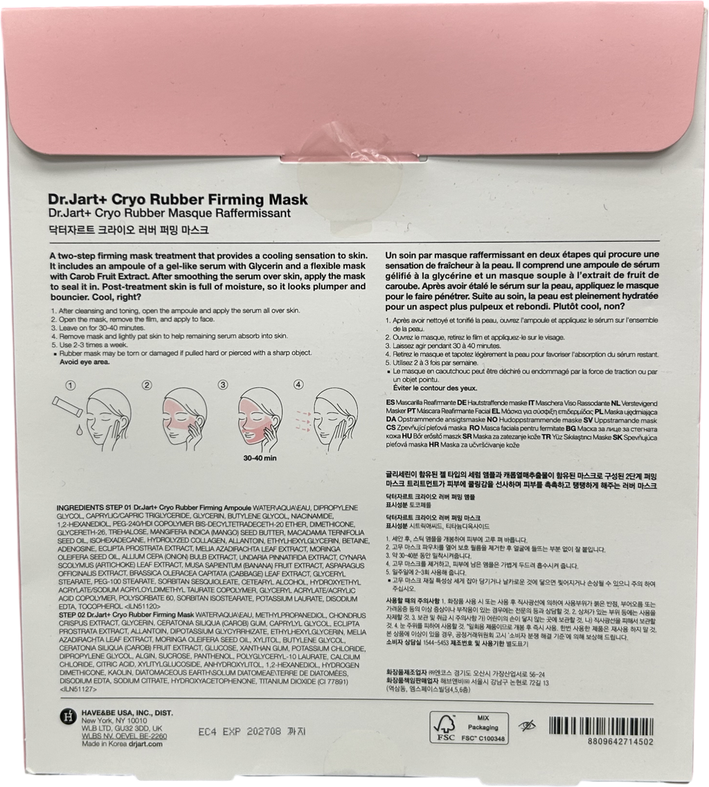 DR JART+ Cryo Rubber™ Firming Mask 4G X 40G