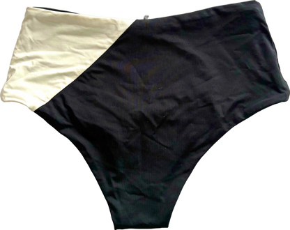 Unbranded Black/White Two-Tone High-Waist Panties XS/S