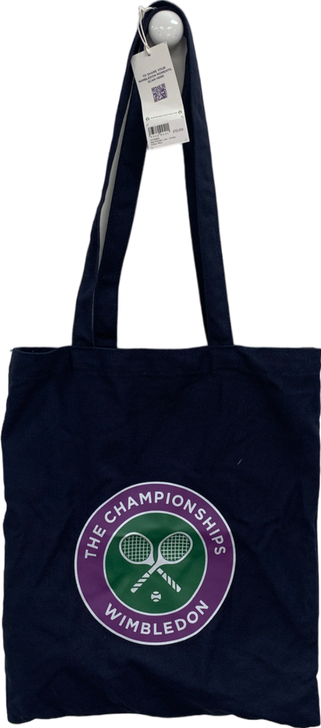 wimbledon Blue Shopper Logo Canvas Bag One Size