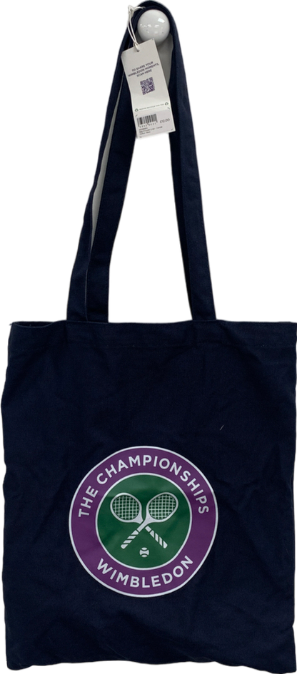 wimbledon Blue Shopper Logo Canvas Bag One Size