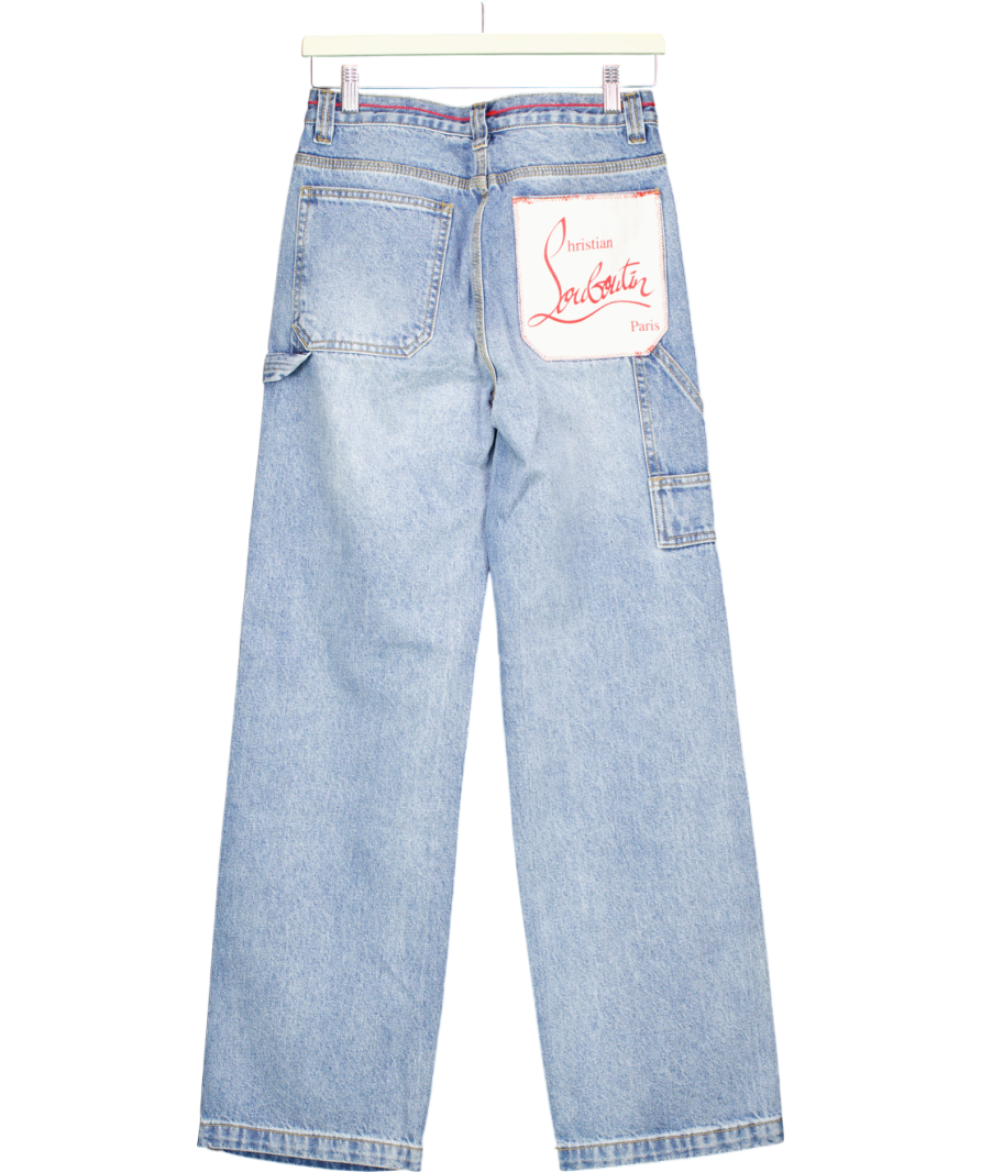 Redial Blue Patch Logo Jeans UK 8