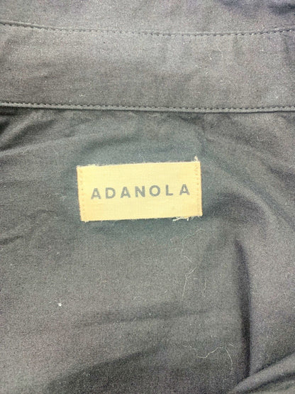 Adanola Black Organic Cotton Button-Up Shirt UK S
