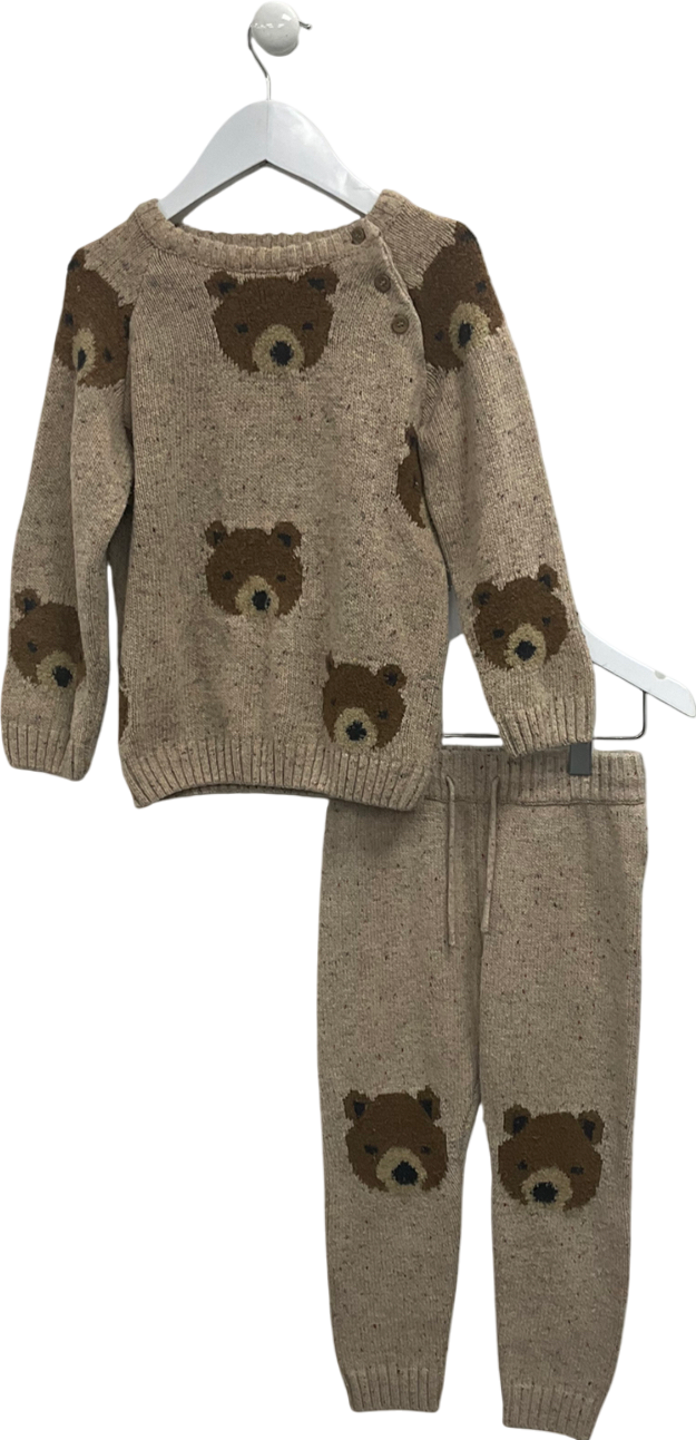 Next Brown Knitted Teddy Bear Set 3 Years