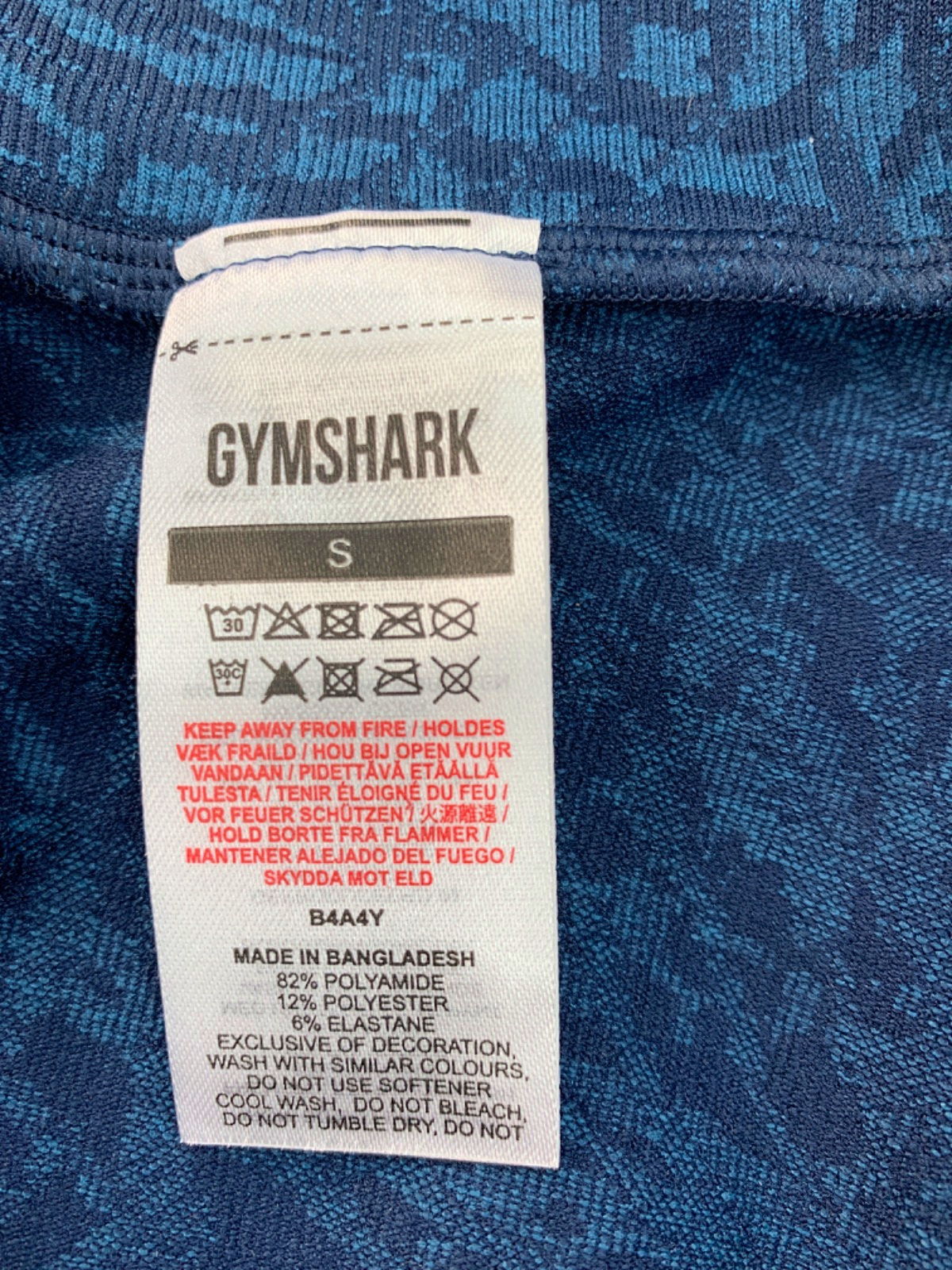 Gymshark Blue Full-Zip Jacket S