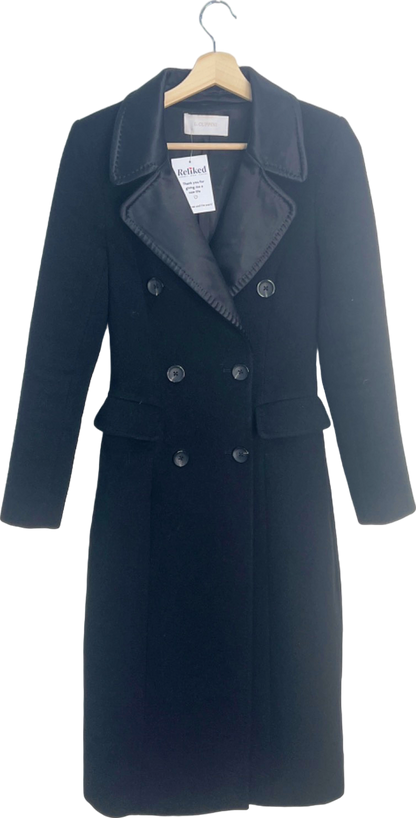 L. Cuppini Black cashmere middleton Double-Breasted Coat UK S