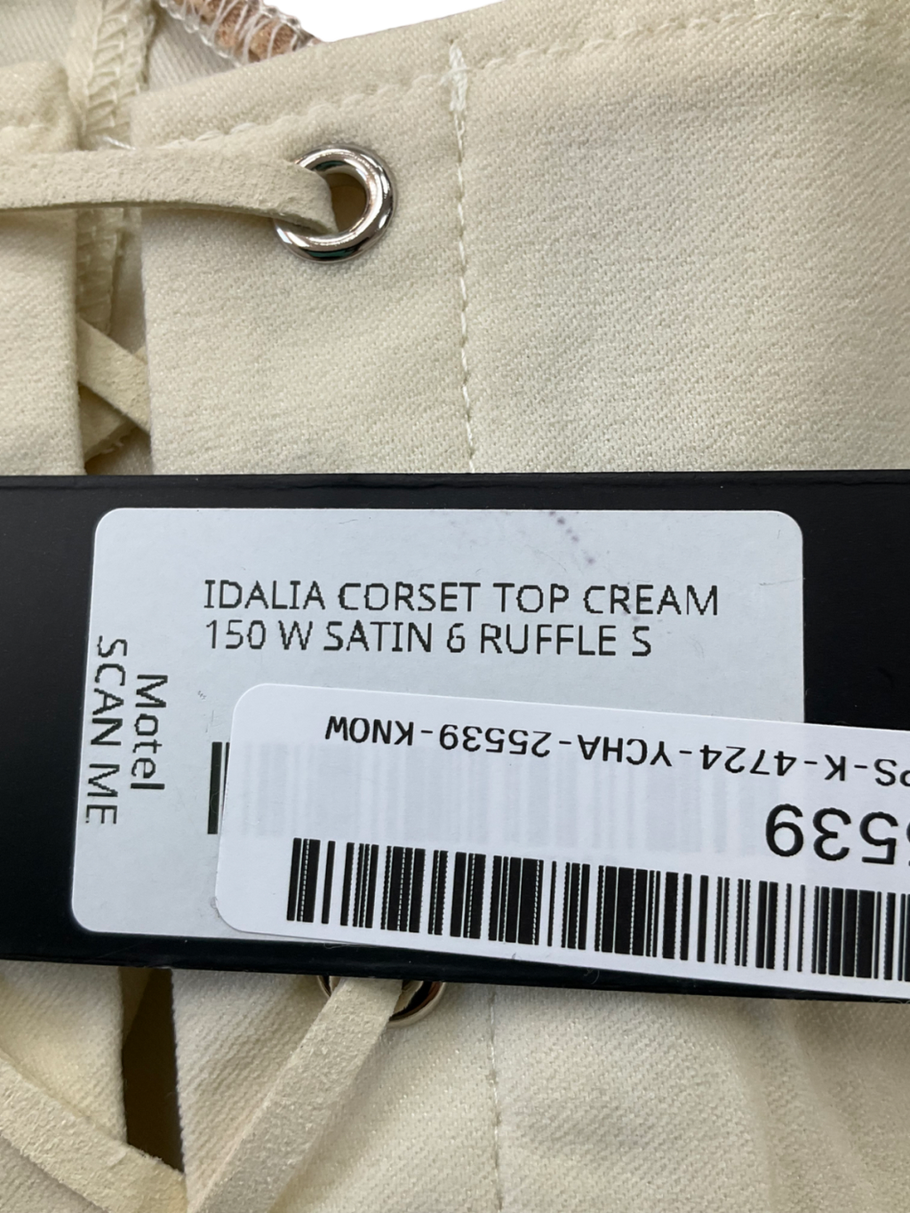 Motelrocks Cream Idalia Corset Top UK S