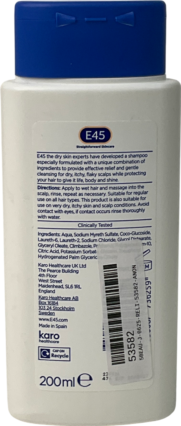 E45 Dry Scalp Shampoo 200ml