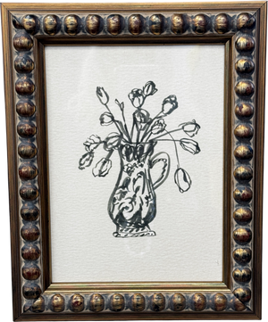 Artfully Walls Tulips In Vase Framed Print By Jackie Clark Mancuso