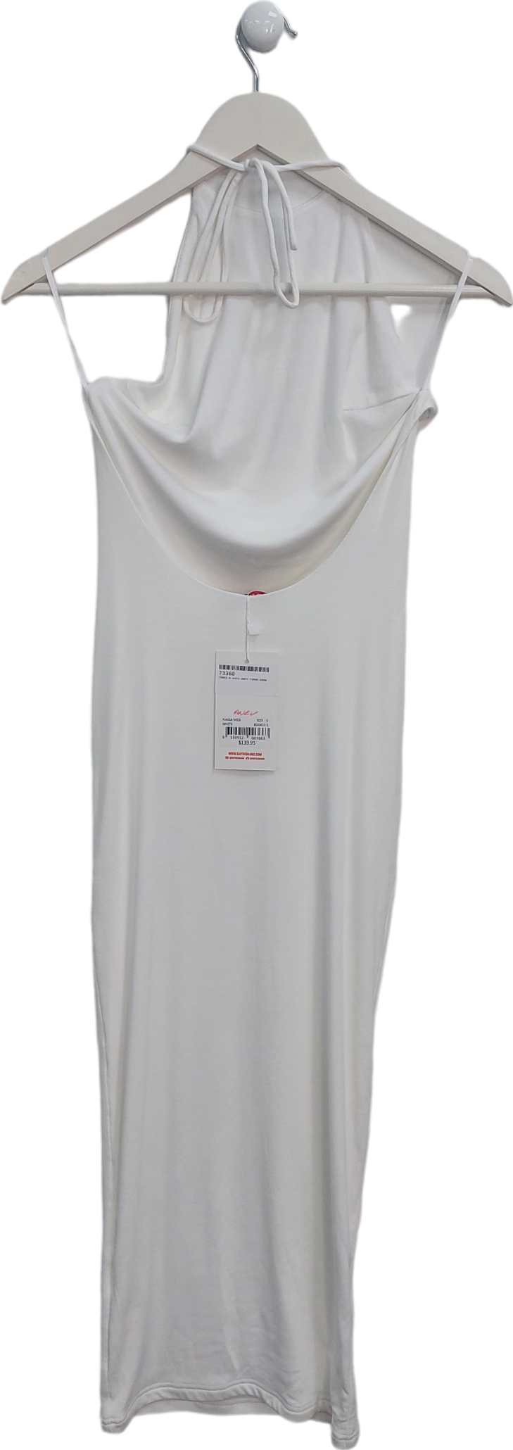 Bayse White Nakia Midi Dress UK S