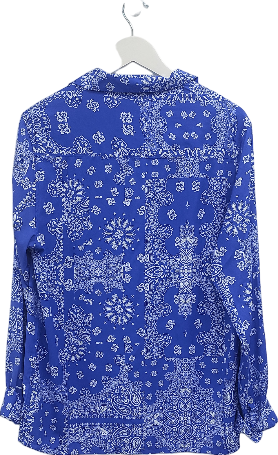 ASOS Blue Paisley Print Shirt UK XS