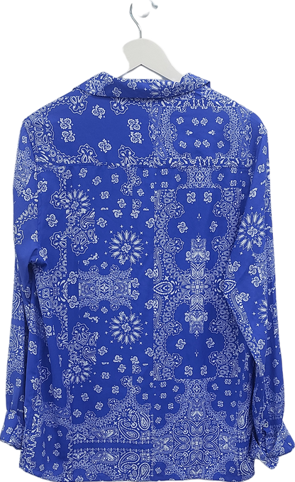 ASOS Blue Paisley Print Shirt UK XS