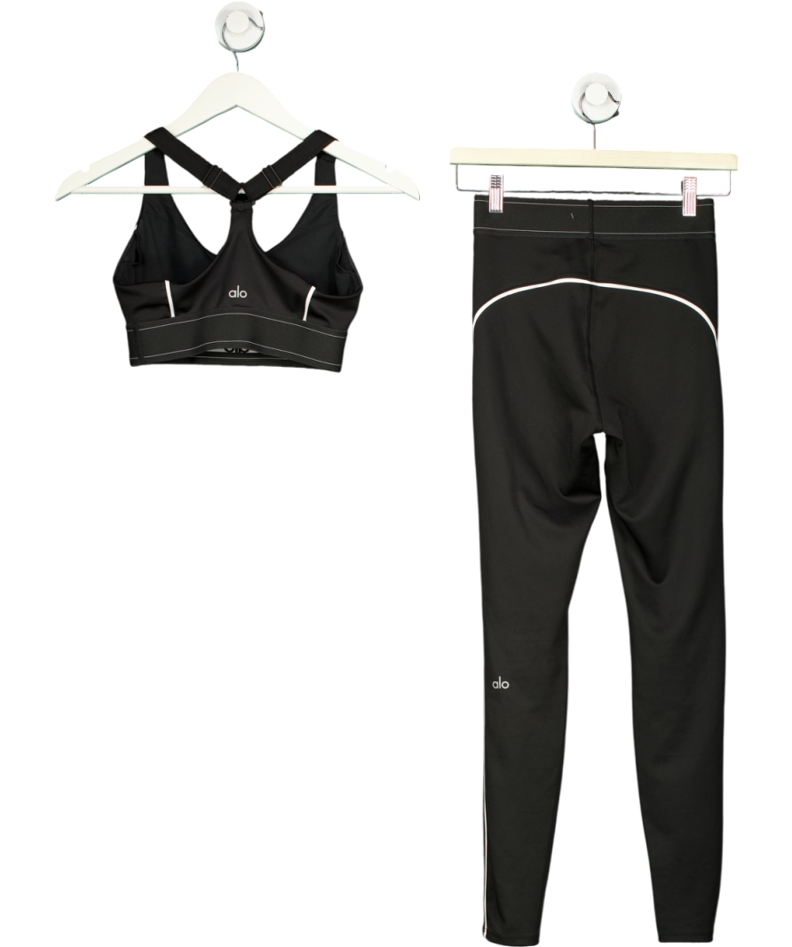 alo yoga Black 2-piece Sports Bra & Leggings Set UK S