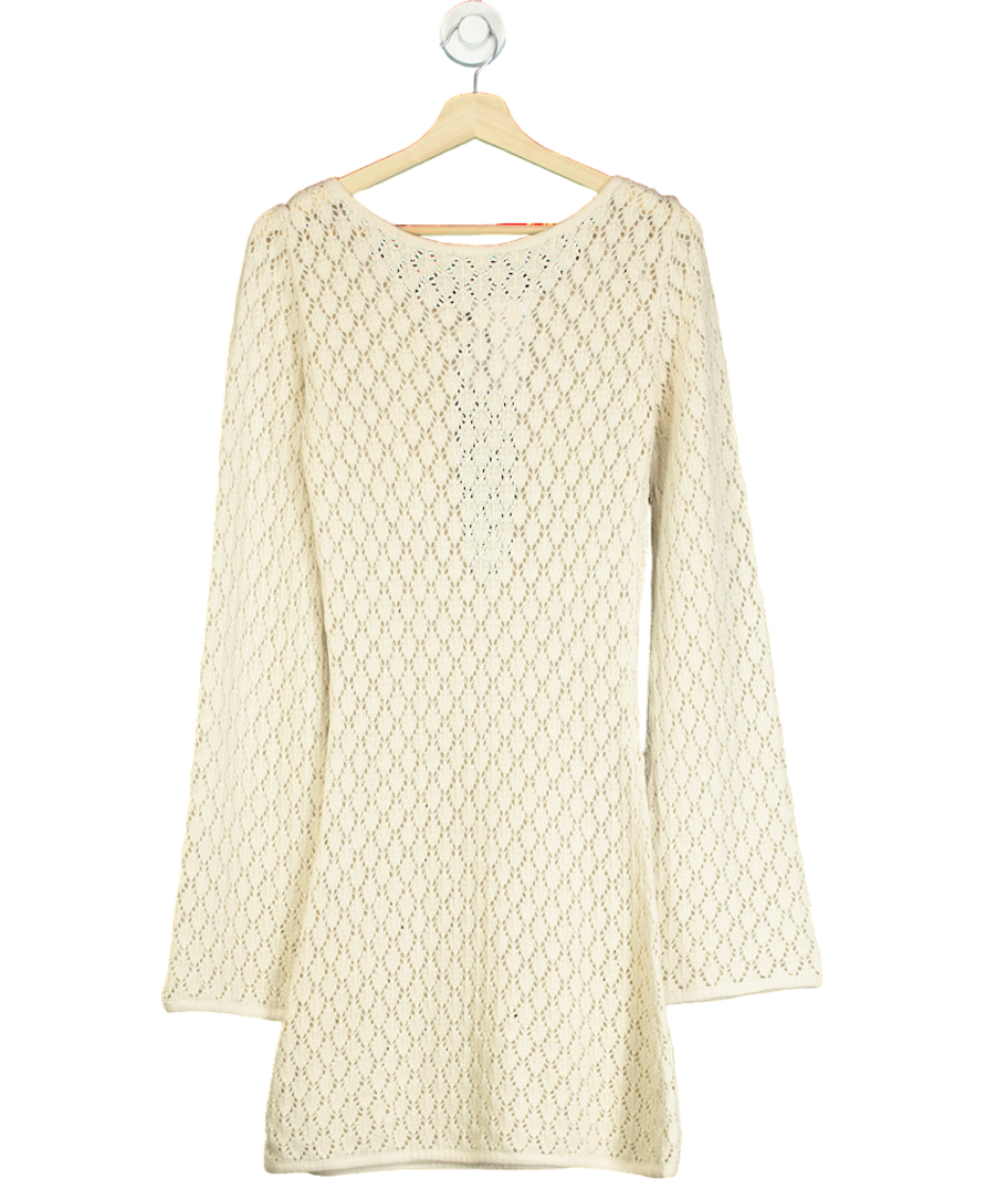 Away That Day Beige Bimini Crochet Dress UK XS/S