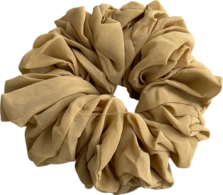 Anisa Sojka Beige Large Chiffon Scrunchie