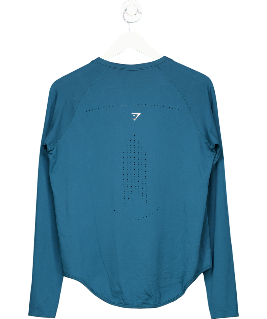 gymshark Blue Soft Cut-out Long Sleeve Top UK M