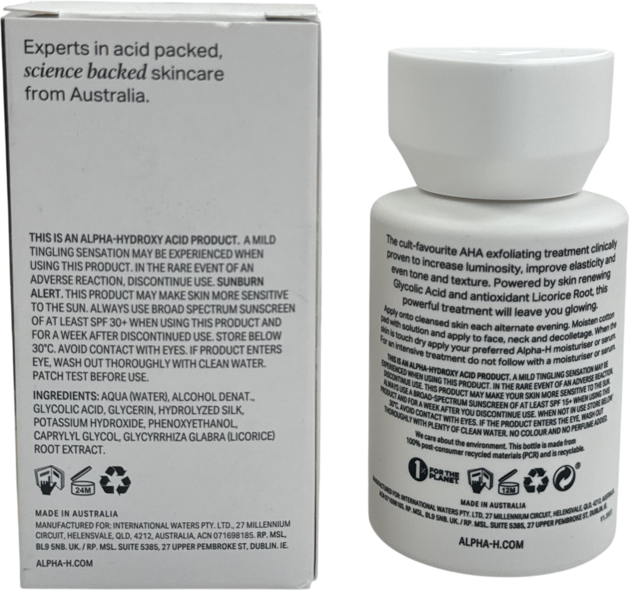 Alpha-h Brightening Exfoliating Treatment 100ml