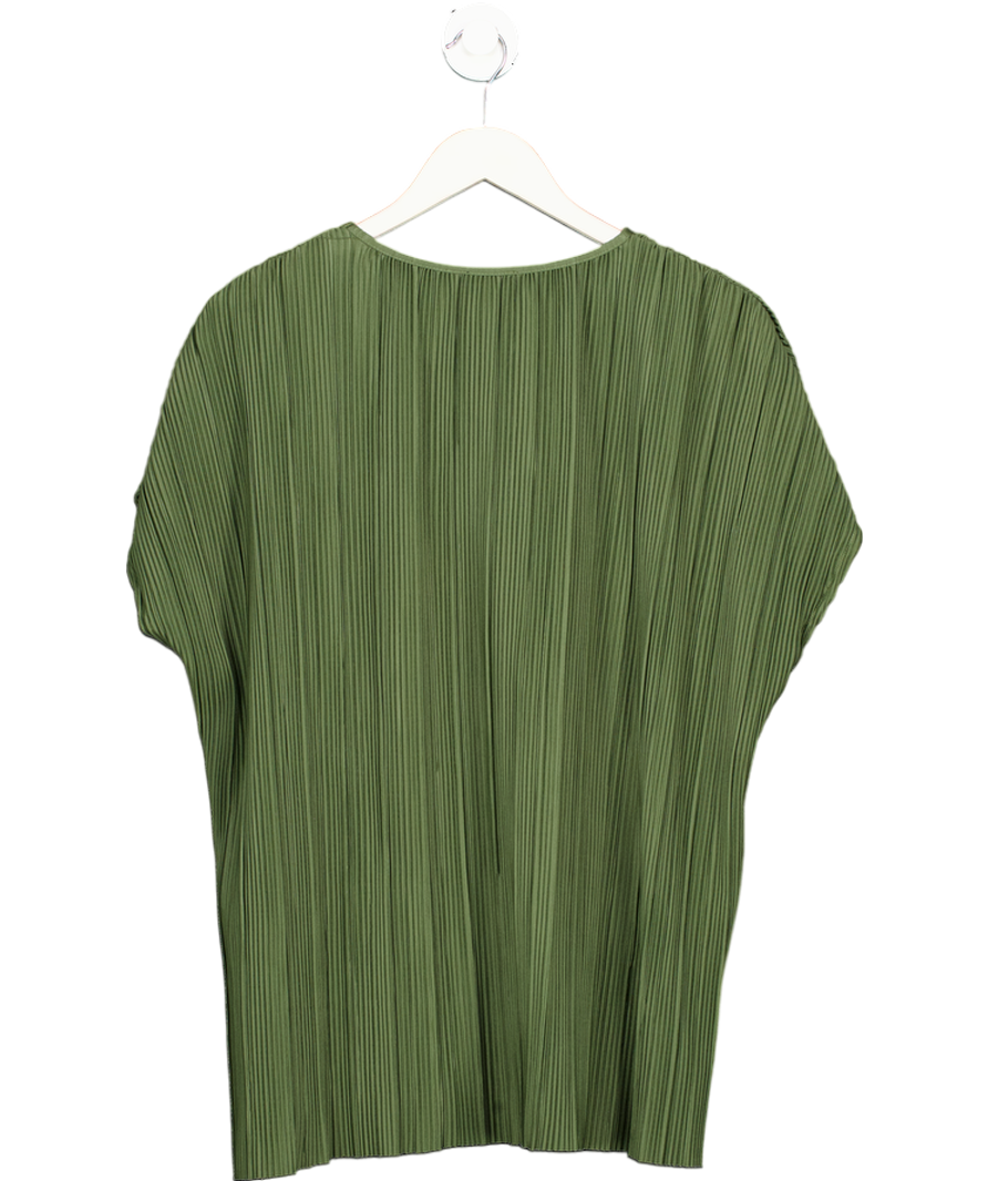 New Look Green Curves Plisse T-shirt UK 20