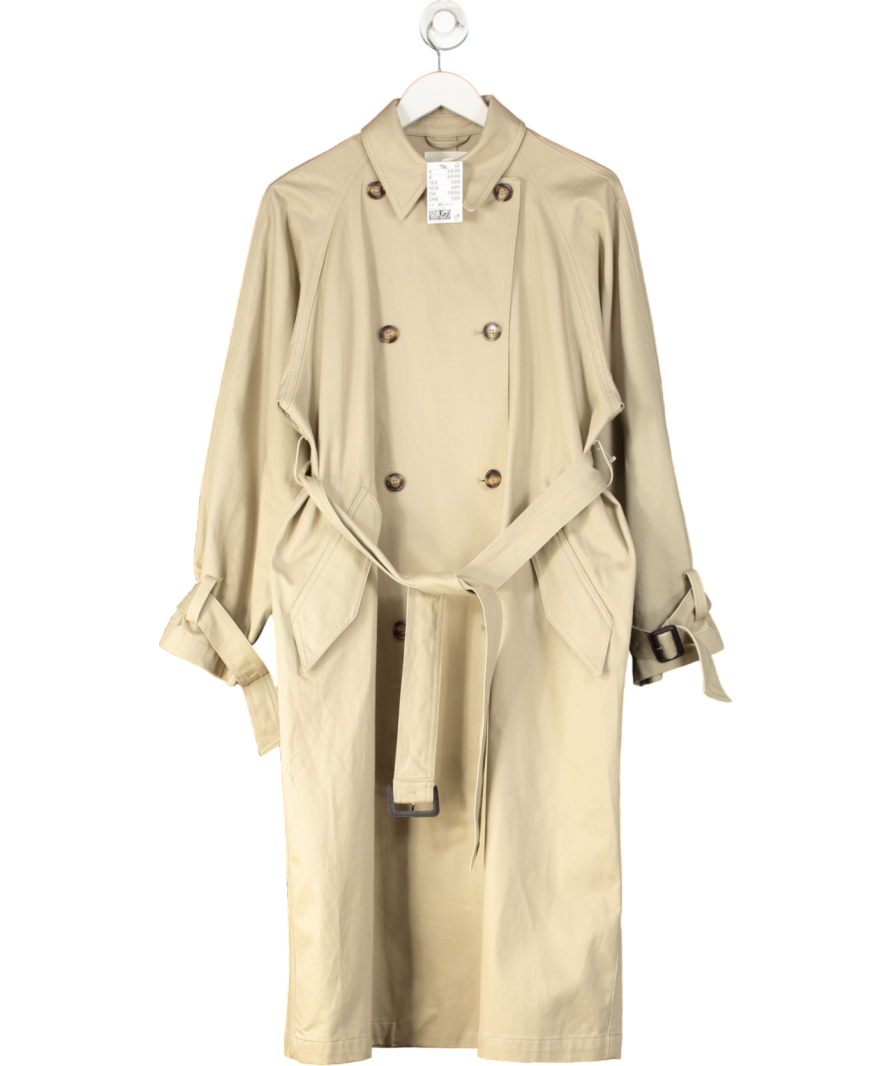 H&M Beige Double Breasted Trench Coat UK XS