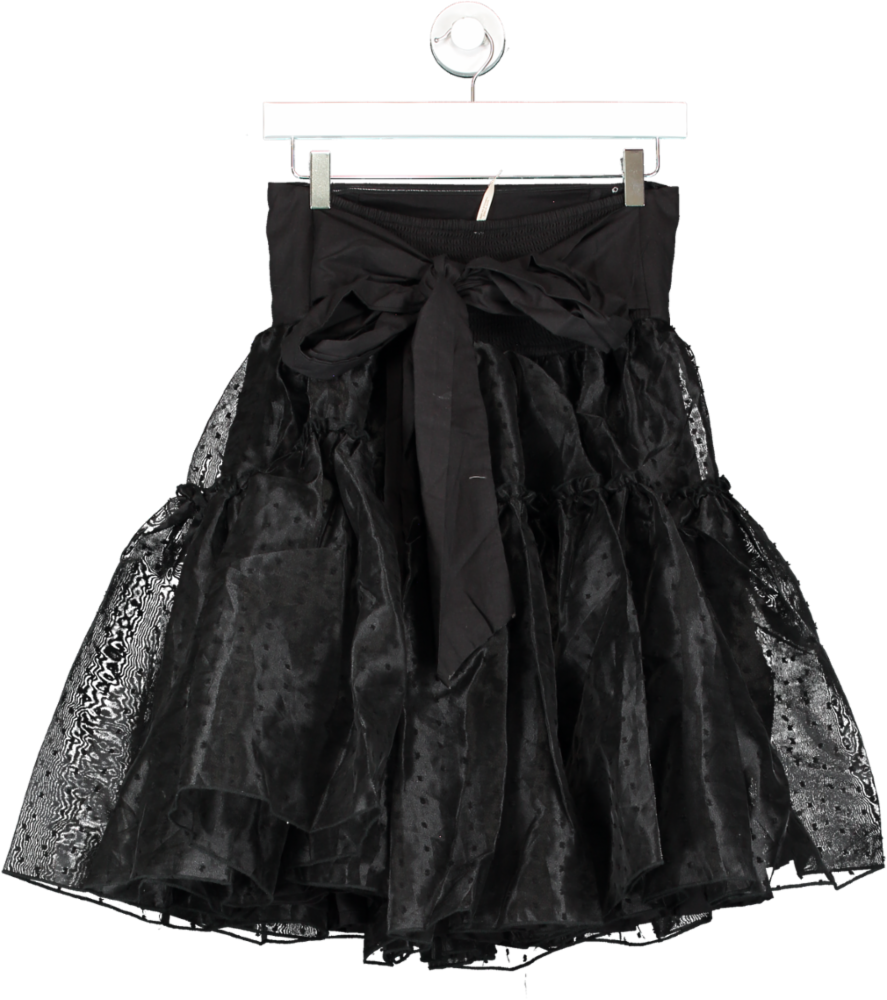 Free People Black Theo Spring Puff ball Dress UK M