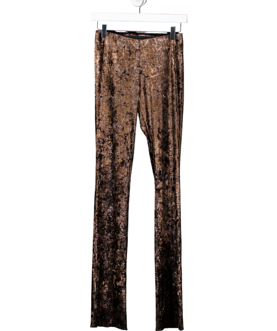 Maje Brown Stretch Velvet Pants UK 6