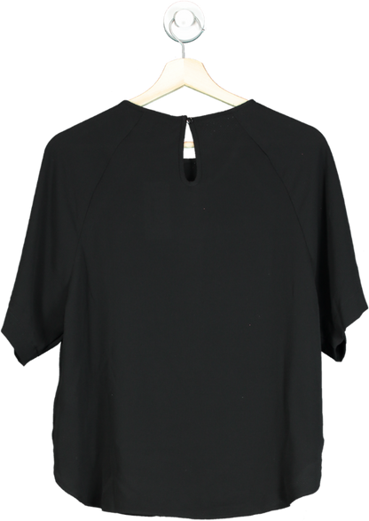 New Look Black Woven Tee UK 10