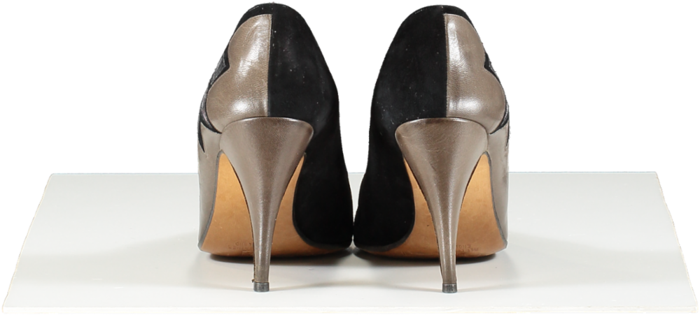 GINA Vintage Black Suede  & Taupe Leather Brazil Court Shoes UK 5 EU 38 👠