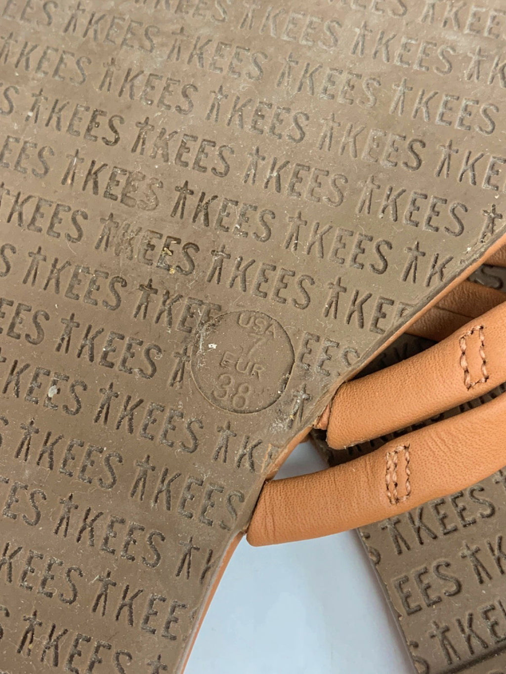 TKEES Brown Leather Sandals UK 5.5