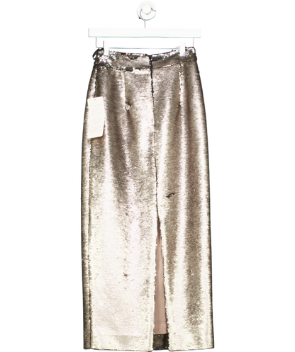 Wiggy Kit Metallic The Eva Skirt In Pewter UK XS