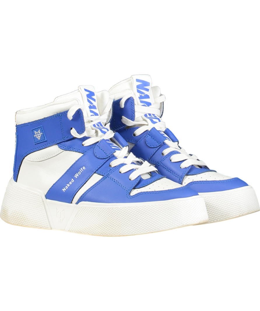 Naked Wolfe White Phantom High-top Leather Trainers UK 6 EU 39 👠