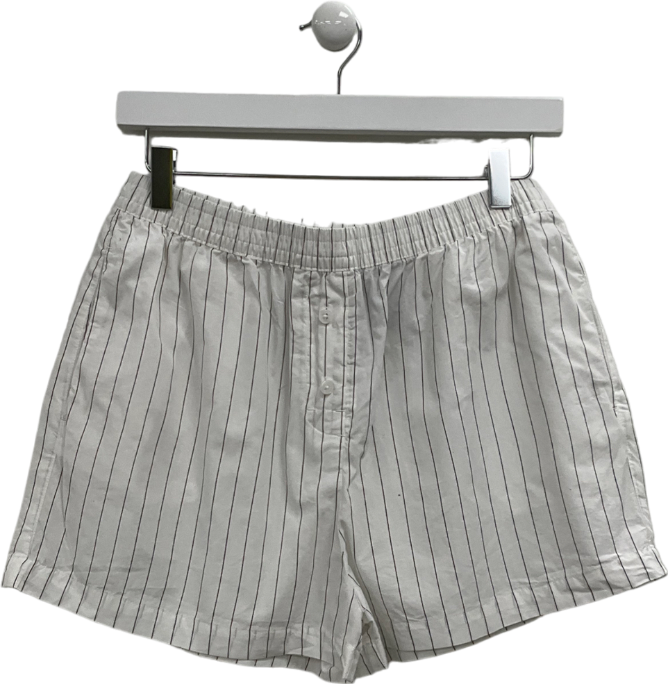 H&M White Cotton Boxer-style Shorts UK S