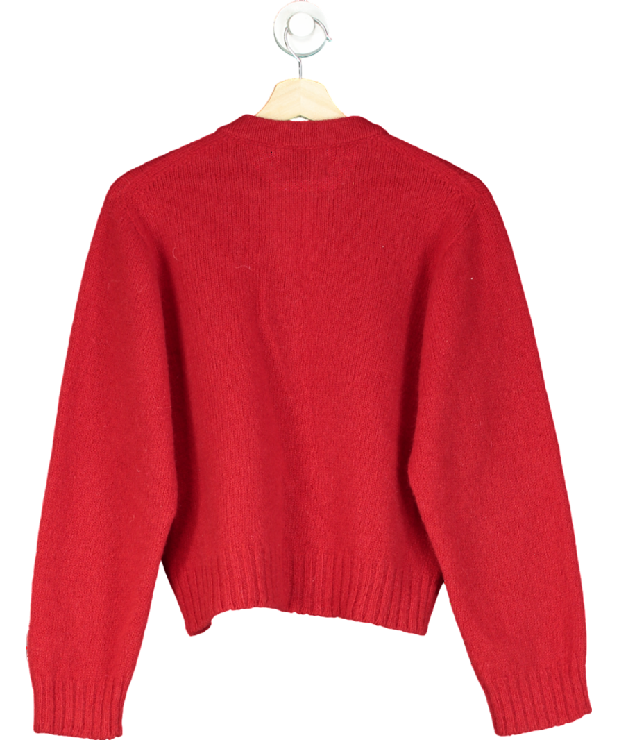 Warm & Wonderfull Women's Cashmere Sheep Cardigan Diana Red UK M