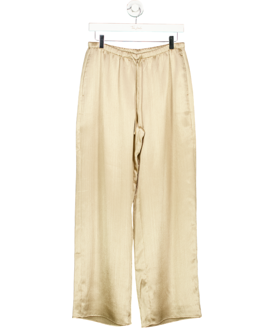 Abercrombie & Fitch Metallic Textured Satin Pull On Pant UK S