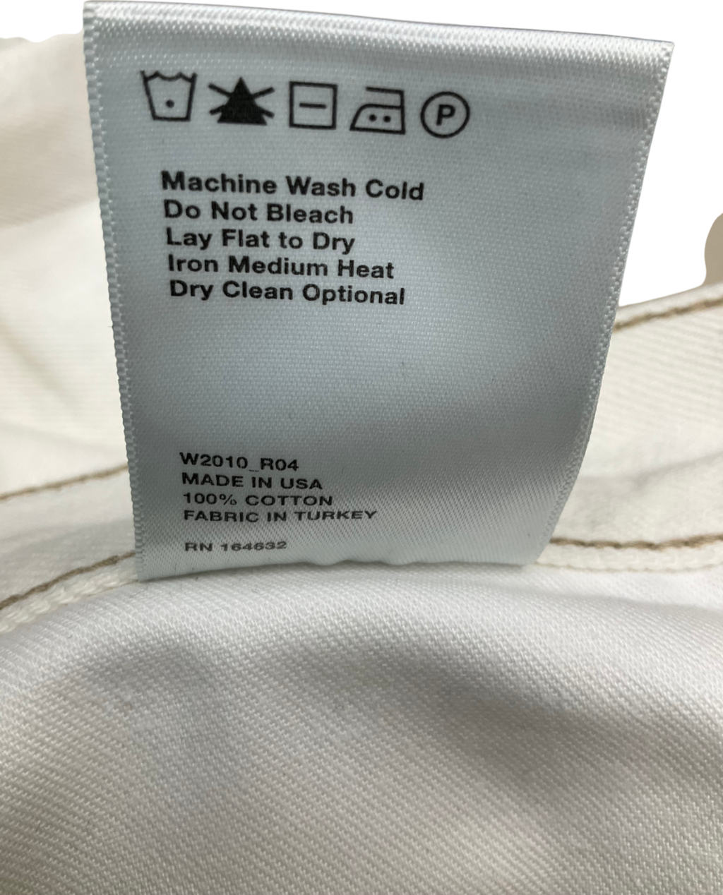 Wardrobe NYC. Cream Straight Denim Skirt W25