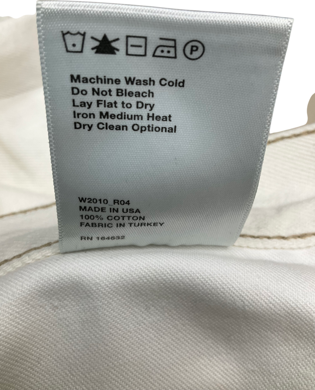 Wardrobe NYC. Cream Straight Denim Skirt W25