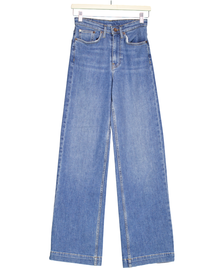 Jigsaw Blue Balfour Long Wide Leg Jean W24
