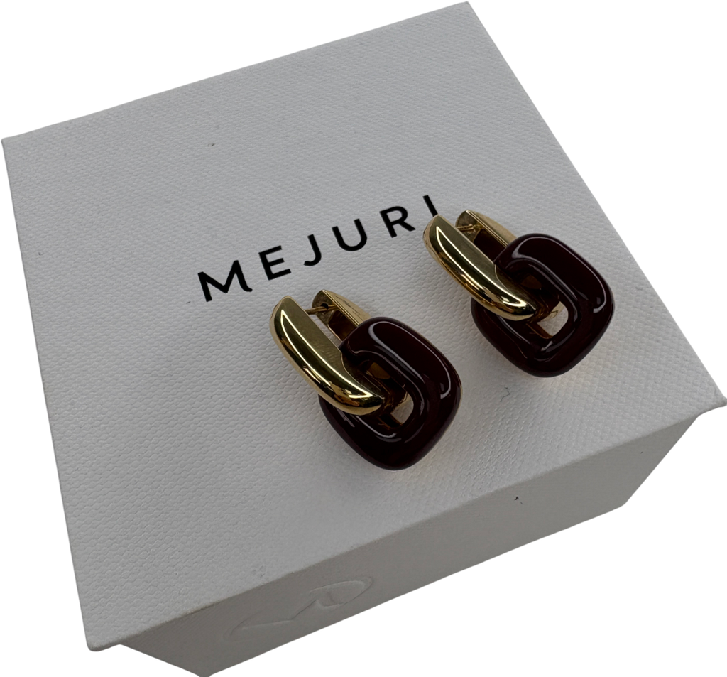 MEJURI 18k Yellow Gold Vermeil Stevie Reversible Hoop Earrings