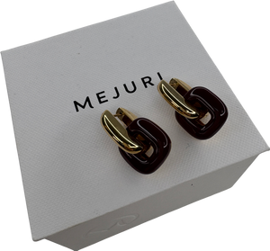 MEJURI 18k Yellow Gold Vermeil Stevie Reversible Hoop Earrings