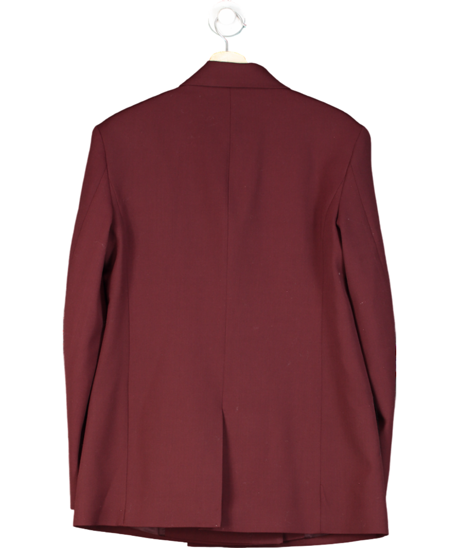 Arket Red Burgindy Wool Twist Blazer UK 8