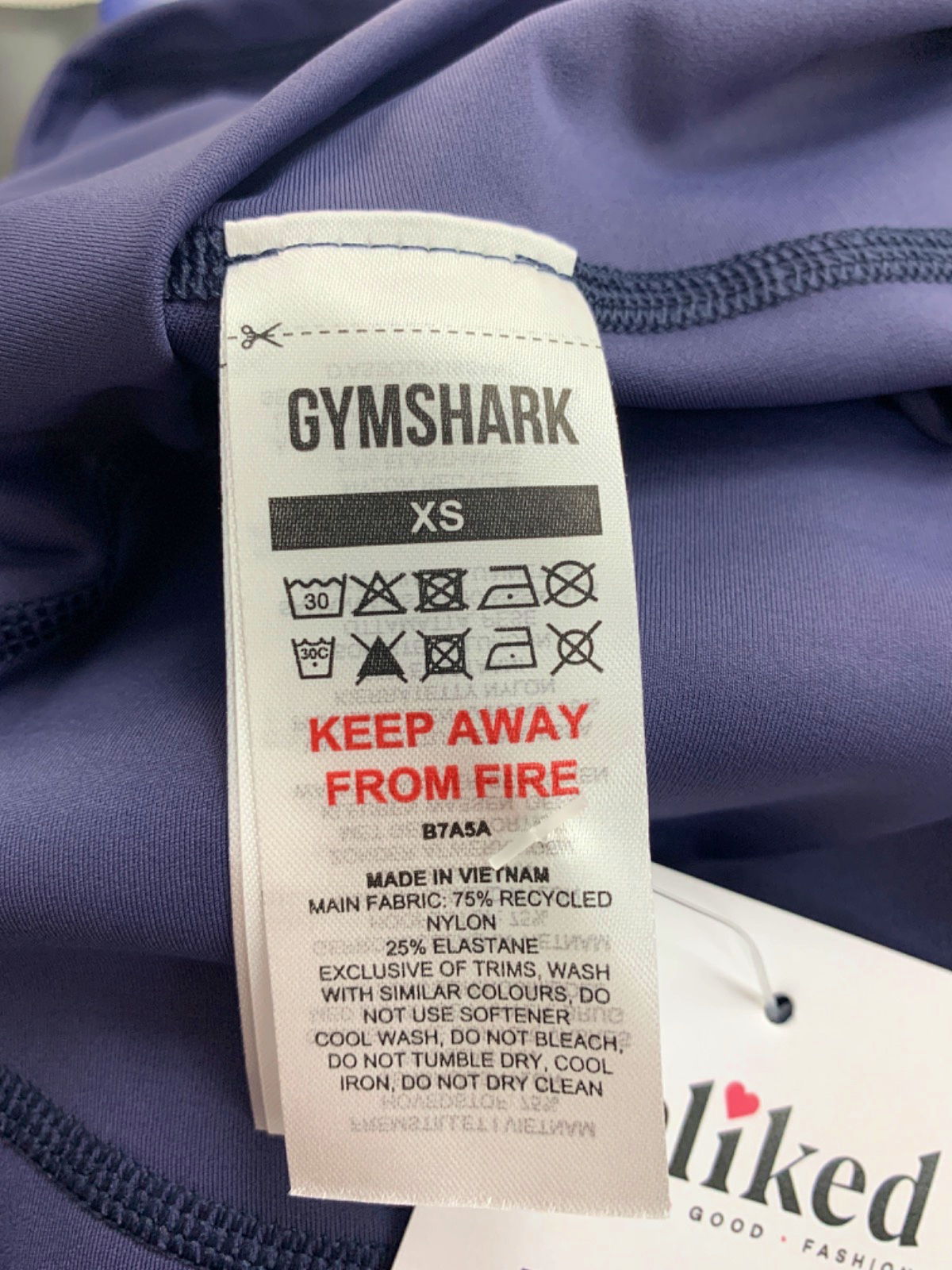 Gymshark Blue High-Waisted Shorts UK XS