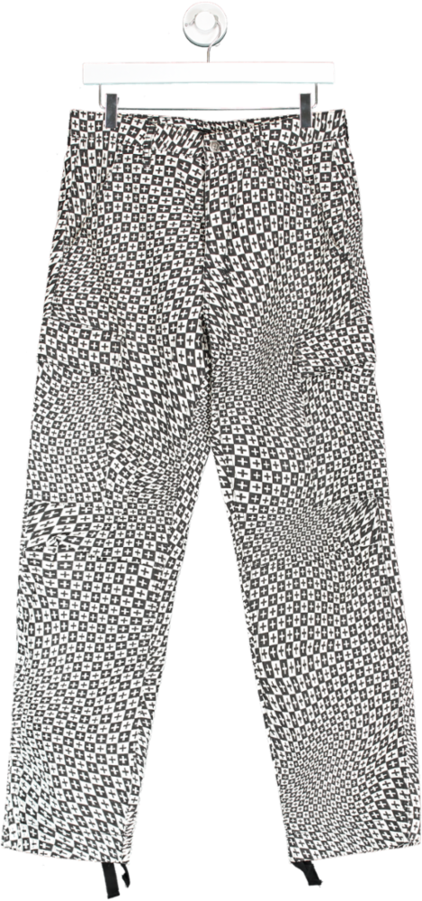 Ksubi Black & White Fugitive Check Out Cargo Pants W30