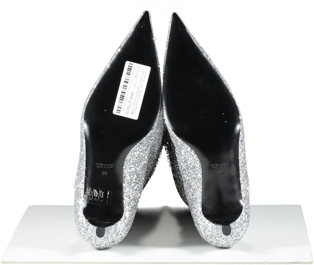 TEURN Studios  Silver Pointy Glitter  Boots UK 6 EU 39 👠