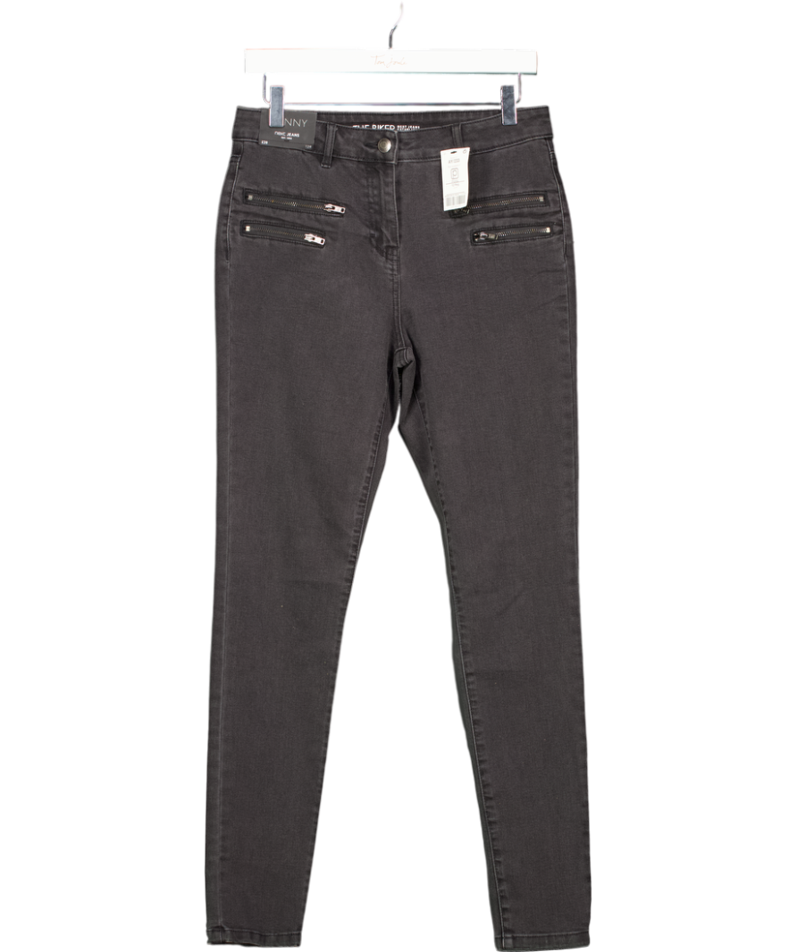 Next Black The Biker Skinny Jeans UK 12
